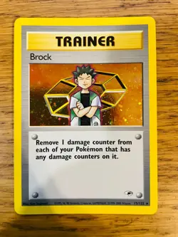 Brock Trainer (15/132) Holo Gym Heroes Pokemon Card! FREE P&P! - Image 5