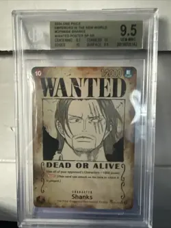 One Piece TCG SHANKS Wanted Poster (SP) OP09-004 Emperors New World BGS 9.5 - Image 1