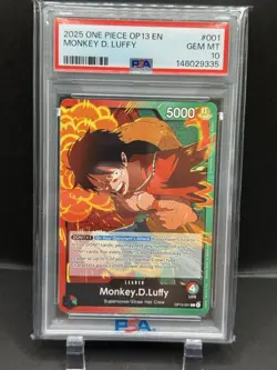 Monkey D Luffy - One Piece Carrying On His Will - Leader - PSA 10 - Image 1