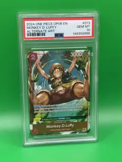 2024 One Piece Monkey D. Luffy OP06-013 Wings of the Captain Foil EN PSA 10 - Image 1