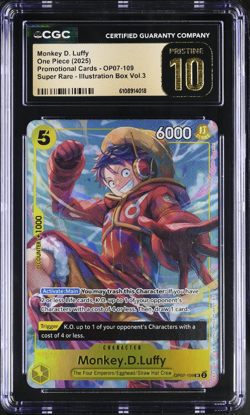 Monkey D. Luffy OP07-109 - Illustration Box Vol. 3 Promo CGC Pristine 10 - Image 1