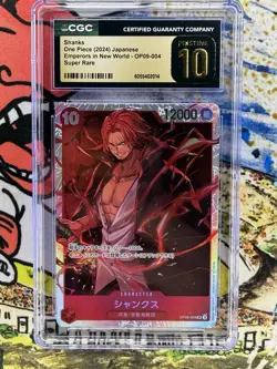 CGC 10 Pristine One Piece Shanks OP09-004 SR Emperor's in the New World Jap 🇯🇵 - Image 1
