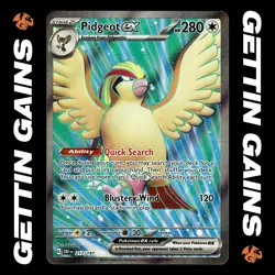 Pidgeot ex - 217/197 - Ultra Rare - Obsidian Flames - Pokemon Card - NM/M - Image 1