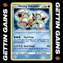 Shining Volcanion - 27/73 - Ultra Rare - Shining Legends - Pokemon Card - NM/M - Image 1
