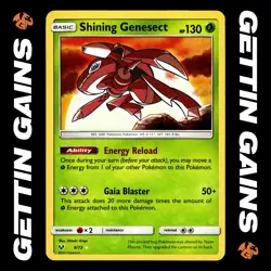 Shining Genesect - 9/73 - Ultra Rare - Shining Legends - Pokemon Card - NM/M - Image 1
