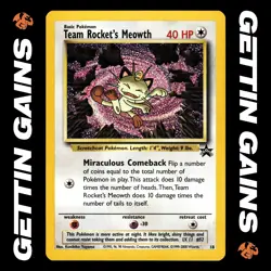 Team Rocket's Meowth - 18 - Black Star Promo - Pokemon Card - NM/M - Image 1
