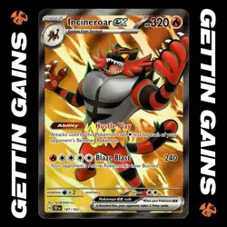 Incineroar ex - 187/162 - Ultra Rare - Temporal Forces - Pokemon Card - NM/M - Image 1