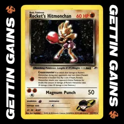 Rocket's Hitmonchan - 11/132 - Holo Rare - Gym Heroes - Pokemon Card - LP - Image 1