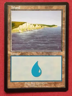 Magic The Gathering EUROLAND ISLAND WHITE CLIFFS OF DOVER UK card MTG Purple - Image 1