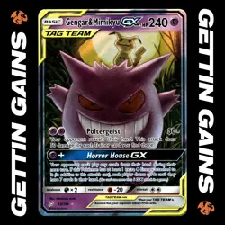 Gengar & Mimikyu GX - 53/181 - Ultra Rare - Team Up - Pokemon Card - VLP - Image 1