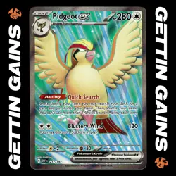 Pidgeot ex - 217/197 - Ultra Rare - Obsidian Flames - Pokemon Card - LP - Image 1