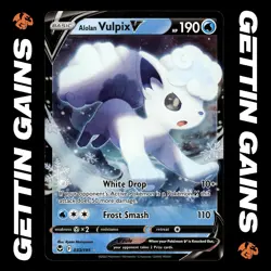 Alolan Vulpix V - 033/195 - Ultra Rare - Silver Tempest - Pokemon Card - NM/M - Image 1