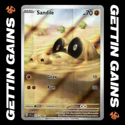 Sandile - 216/198 - Illustration Rare - Scarlet & Violet - Pokemon Card - LP - Image 1