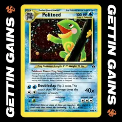 Politoed - 8/75 - Holo Rare - Neo Discovery - Pokemon Card - VLP - Image 1