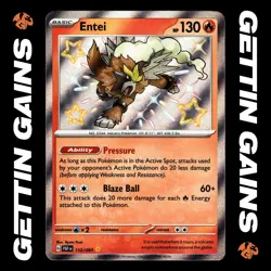 Entei - 112/091 - Baby Shiny - Paldean Fates - Pokemon Card - NM/M - Image 1
