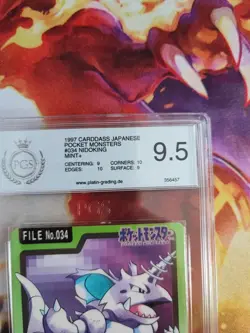 Pokemon Card Nidoking Pocket Monsters Carddass 1997 Bandai Japanese PGS PSA 9.5 - Image 4