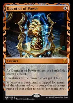 1x Gauntlet of Power - Foil NM-Mint, English Kaladesh Masterpieces MTG Magic - Image 1