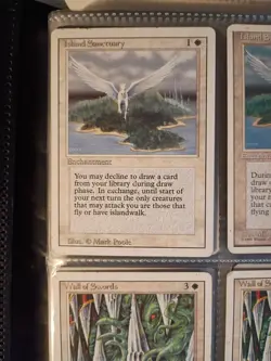 MTG Magic: The Gathering Unlimited Island Sanctuary Light Play Condition - Image 1