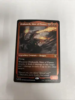 Drakuseth Maw Of Flames Foil Etched Card #0535 MTG LP - Image 1
