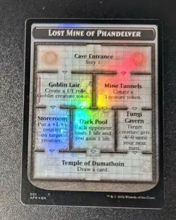 MTG *FOIL* Forgotten Realms Token LOST MINE OF PHANDELVER ** SKELETON NM - Image 1