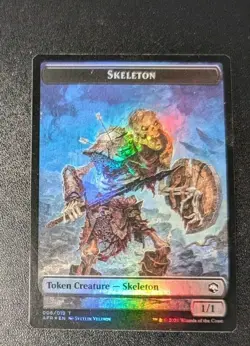 MTG *FOIL* Forgotten Realms Token LOST MINE OF PHANDELVER ** SKELETON NM - Image 2