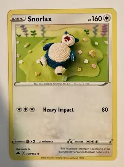 Snorlax 109/159 Rare Crown Zenith Pokemon NM - Image 1