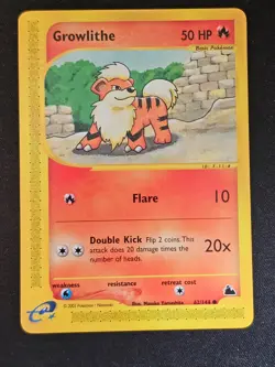 Pokemon TCG Growlithe 62 Skyridge Mint Near Mint (non-holo) - Image 1