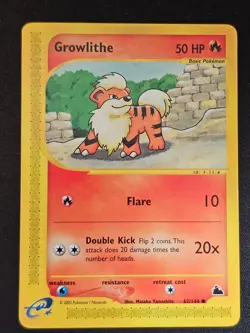 Pokemon TCG Growlithe 62 Skyridge Mint Near Mint (non-holo) - Image 1