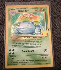 Wizards of the Coast Venusaur 15/102 Base Set Holo Rare Unlimited English 100 HP - Image 1