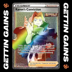 Karen's Conviction - 216/198 - Secret Rare - Chilling Reign - Pokemon - NM/M - Image 1