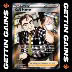 Cafe Master - TG25/TG30 - Ultra Rare - Brilliant Stars - Pokemon Card - NM/M - Image 1