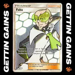 Faba - 208/214 - Ultra Rare - Lost Thunder - Pokemon Card - NM/M - Image 1