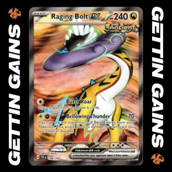 Raging Bolt ex - 196/162 - Ultra Rare - Temporal Forces - Pokemon Card - NM/M - Image 1