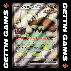 Great Tusk ex - SVP 072 - Black Star Promo - Paldean Fates Stamp - NM/M - Image 1
