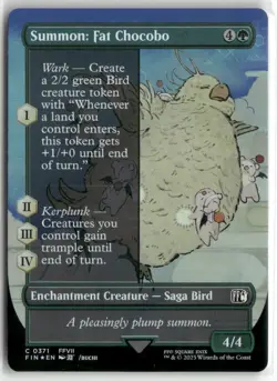 Summon: Fat Chocobo Borderless FOIL - FINAL FANTASY MTG NM - Image 1