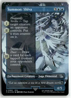 Summon: Shiva Borderless FOIL - FINAL FANTASY MTG NM - Image 1