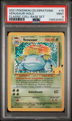 Venusaur-Holo Pokemon Celebrations Classic Collection 15 PSA {{cardGame}} - Image 1