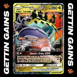 Naganadel & Guzzlord GX - 158/236 - Ultra Rare - Cosmic Eclipse - Pokemon - HP - Image 1