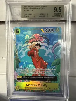 2024 ONE PIECE TWO LEGENDS ALT ART TR #OP07109 MONKEY.D.LUFFY BGS 9.5 - Image 1
