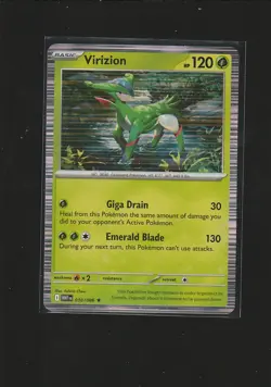 Virizion 010/086 Holo Rare White Flare WHT EN Pokemon Scarlet & Violet TCG - Image 1