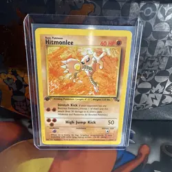 1999 Pokemon Fossil 1st Edition Hitmonlee #22/62 - Image 1