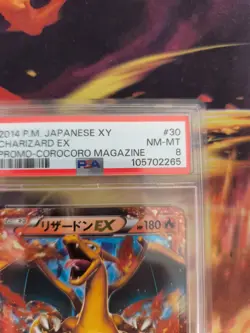 Pokemon Card Glurak Charizard Ex XY Corocoro Promo Holo XY Japanese PSA 8 - Image 4
