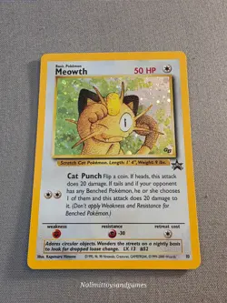 Pokemon Meowth 10/53 Wotc (GBA) Holo Black Star Promo - Image 1