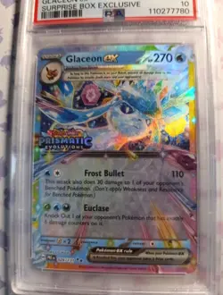 Pokemon Glaceon ex Prismatic Evolutions Surprise Box Promo #026 PSA 10 Gem Mint! - Image 4