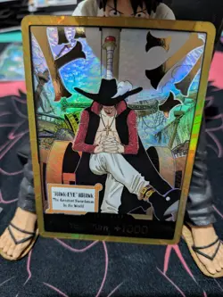 DON!! Card Gold Frame Mihawk OP14 ONE PIECE Seven Warlords of the Azure Ocean NM - Image 1