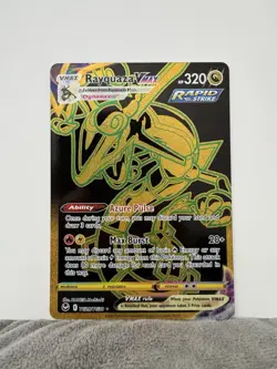 NM/M Rayquaza VMAX TG29/TG30 Silver Tempest Secret Rare Black Gold Pokemon Card - Image 1
