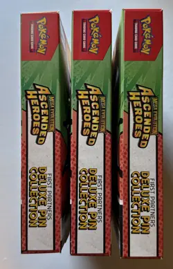 3x Ascended Heroes First Partners Deluxe Pin Collection: New & Sealed - Pokemon - Image 4