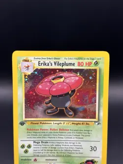 Erika's Vileplume 5/132 1st Edition Gym Heroes Pokemon TCG WOTC Vintage - MP - Image 2
