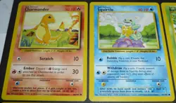 12 Card Lot Vintage Base Set Unlimited Classic Starter Pokemon Rare Trainer - Image 3