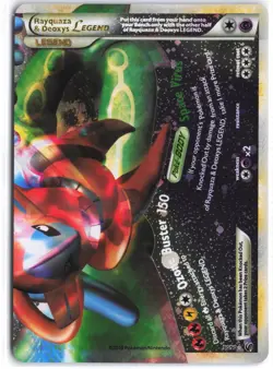 Rayquaza & Deoxys LEGEND 90/90 LEGEND HGSS Undaunted Pokemon NM - Image 1
